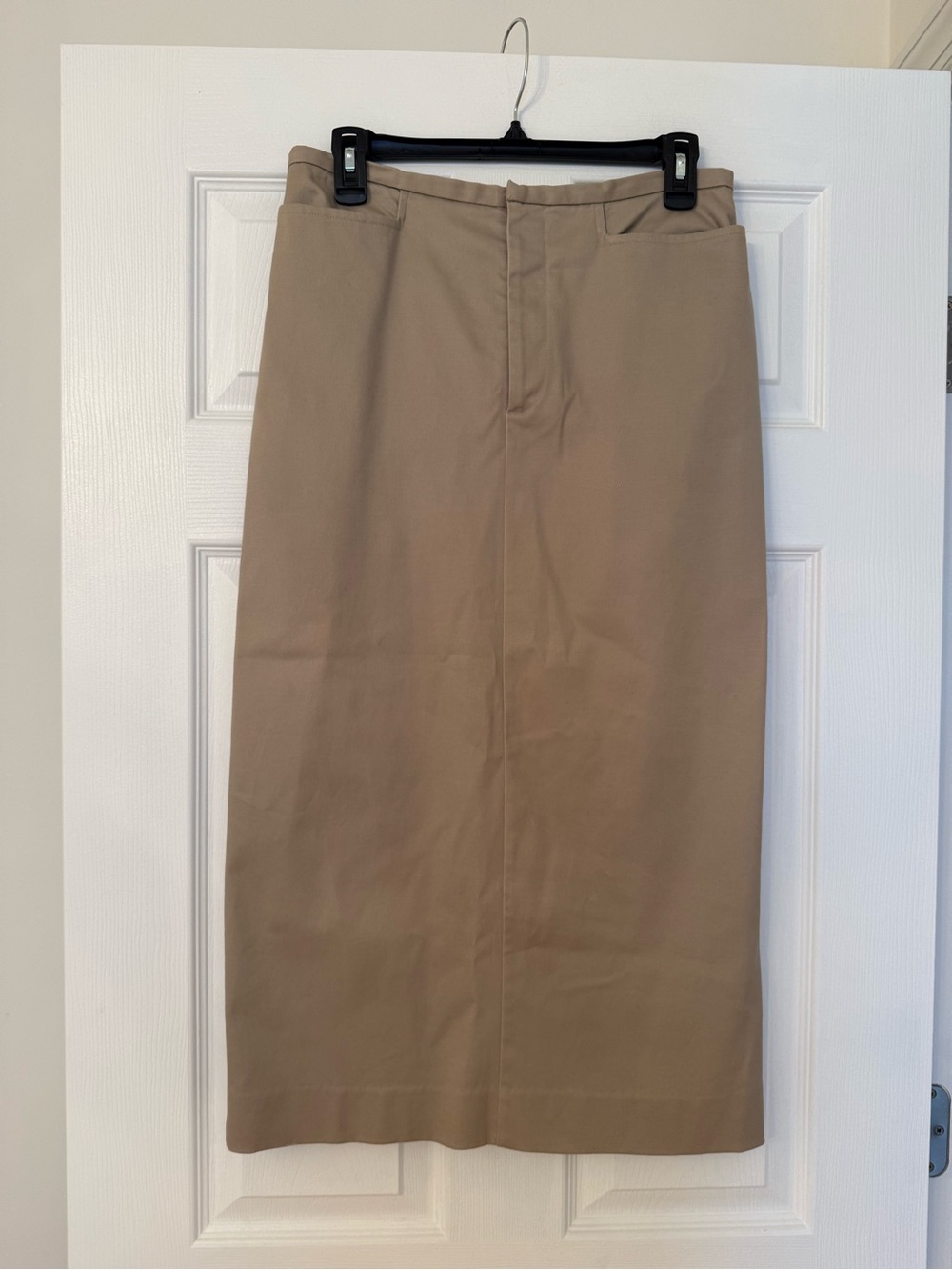 Dolce & Gabbana Tan High-Waist Midi Pencil Skirt